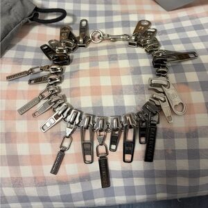 Balenciaga Silver and Black Zipper Charm Bracelet SS23 Necklace ** READ **